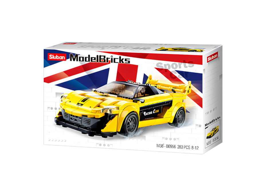 Sluban Model Bricks M38-B0956 Žlutý anglický sporťák