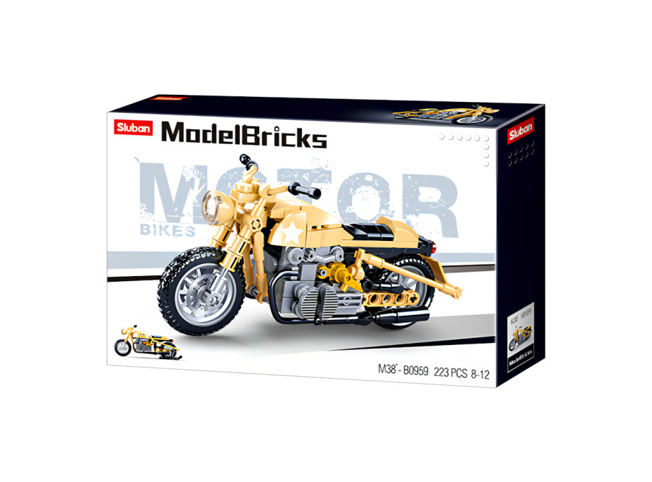 Sluban Model Bricks M38-B0959 Armádní motorka