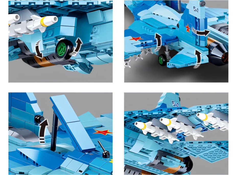 Sluban Model Bricks M38-B0985 Stíhací letoun Su-27 2v1