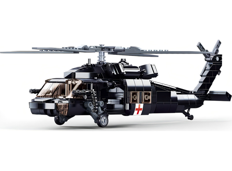 Sluban Model Bricks M38-B1012 Zdravotnický vrtulník UH-60 Black Hawk