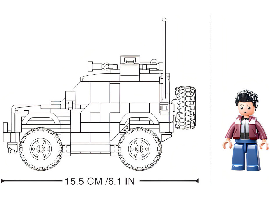 Sluban Model Bricks M38-B1013 Americké SUV Bronx