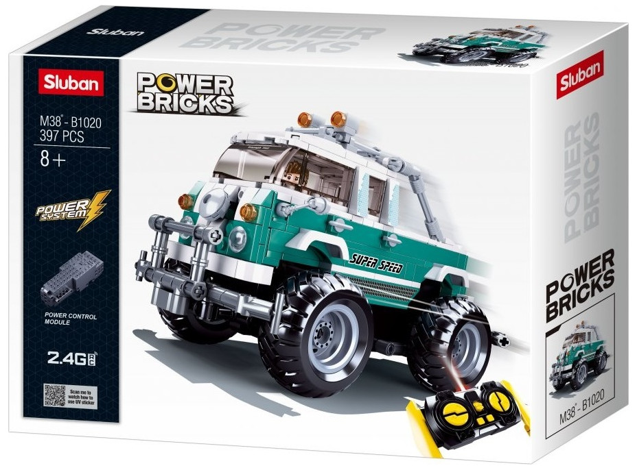 Sluban Power Bricks M38-B1020 Monster SUV vůz R/C T2 na dálkové ovládání