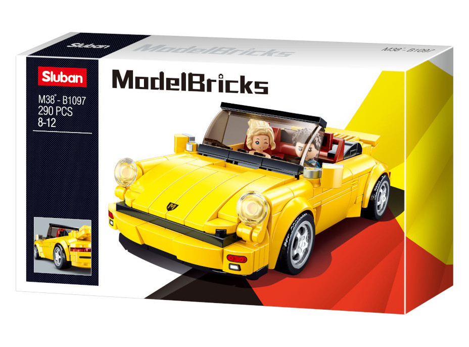 Sluban ModelBricks M38-B1097 Německý žlutý sportovní vůz