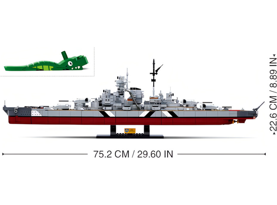 Sluban ModelBricks M38-B1102 Bitevní loď Bismarck 2v1