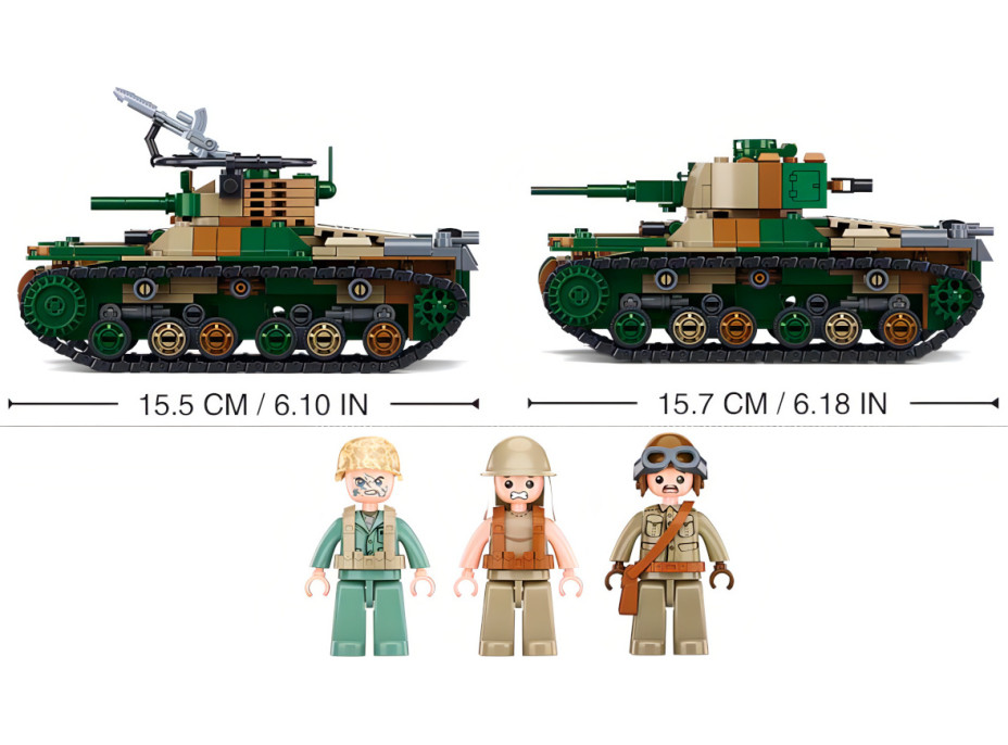 Sluban WWII M38-B1107 Japonský střední tank Typ 97 2v1