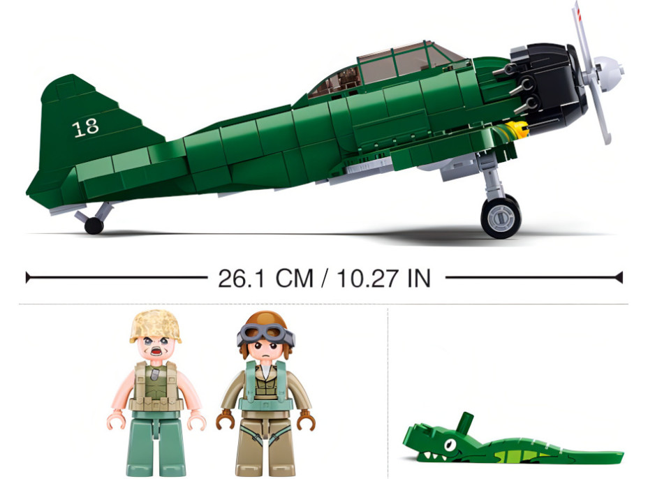 Sluban WWII M38-B1108 Stíhací letoun Mitsubishi A6M Zero