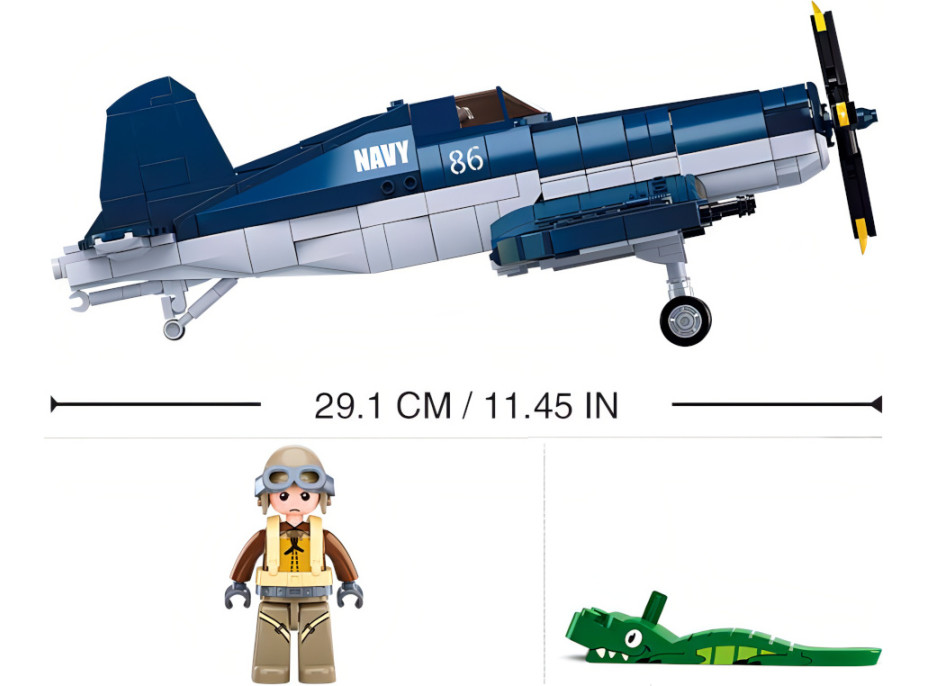 Sluban WWII M38-B1109 Americký stíhací letoun F4U Corsair