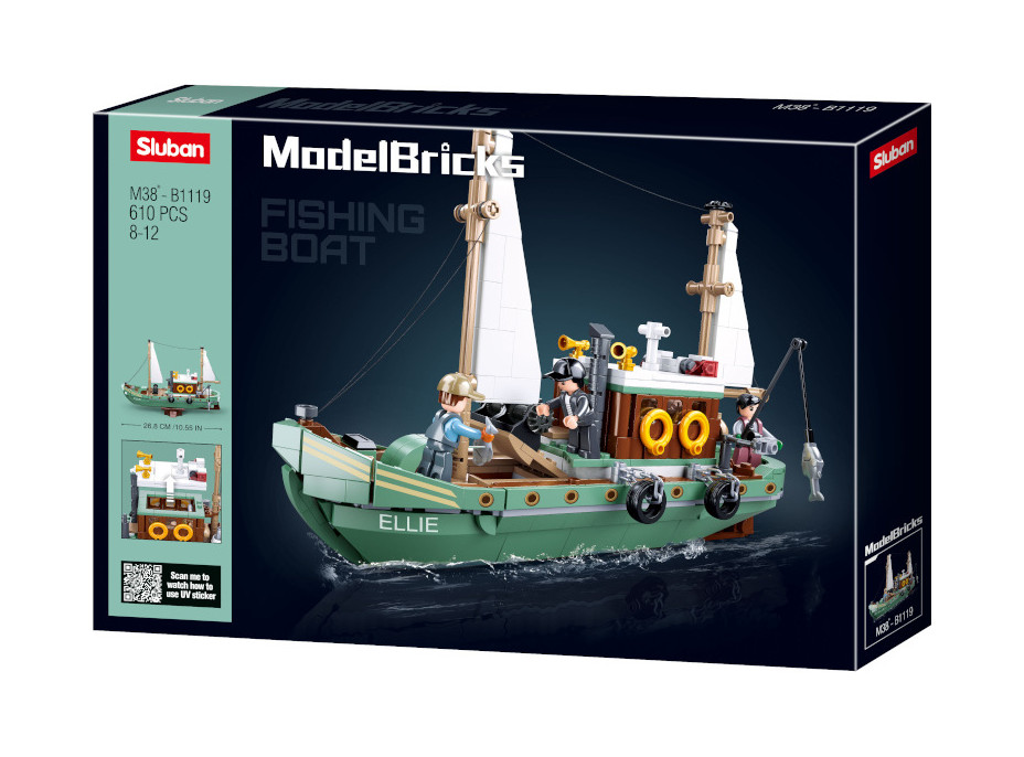 Sluban ModelBricks M38-B1119 Rybářská loď Ellie