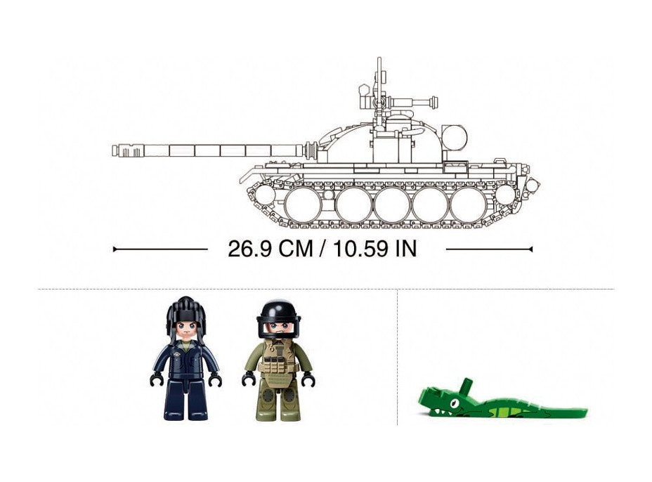 Sluban Model Medium Tank (MBT) 3v1 M38-B1135