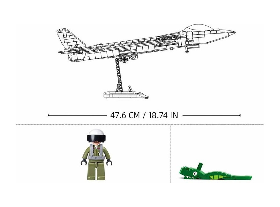 Sluban Army Model Bricks Neviditelný letoun J-20 s kovovým povlakem