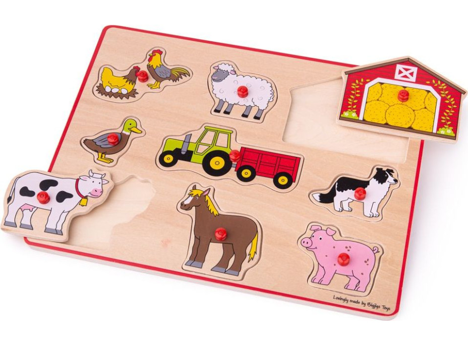 Bigjigs Toys Vkládací puzzle Farmářský statek