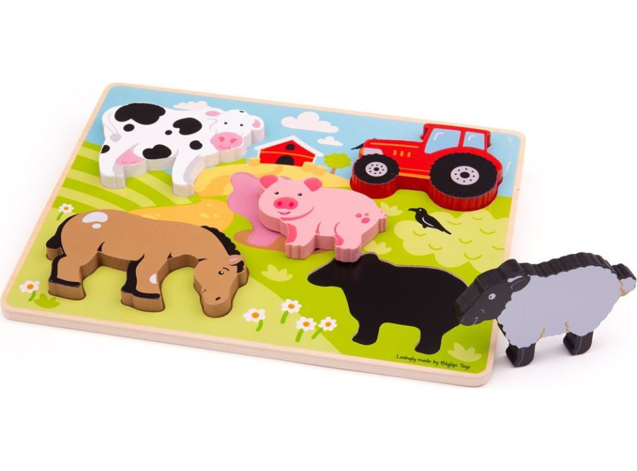 Bigjigs Toys Vkládací puzzle farma