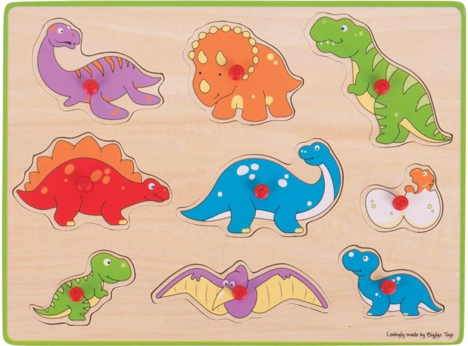 Bigjigs Toys Vkládací puzzle dinosauři