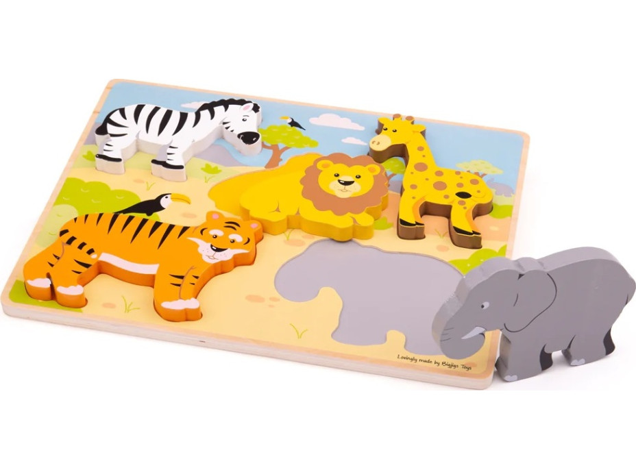 Bigjigs Toys Vkládací puzzle safari