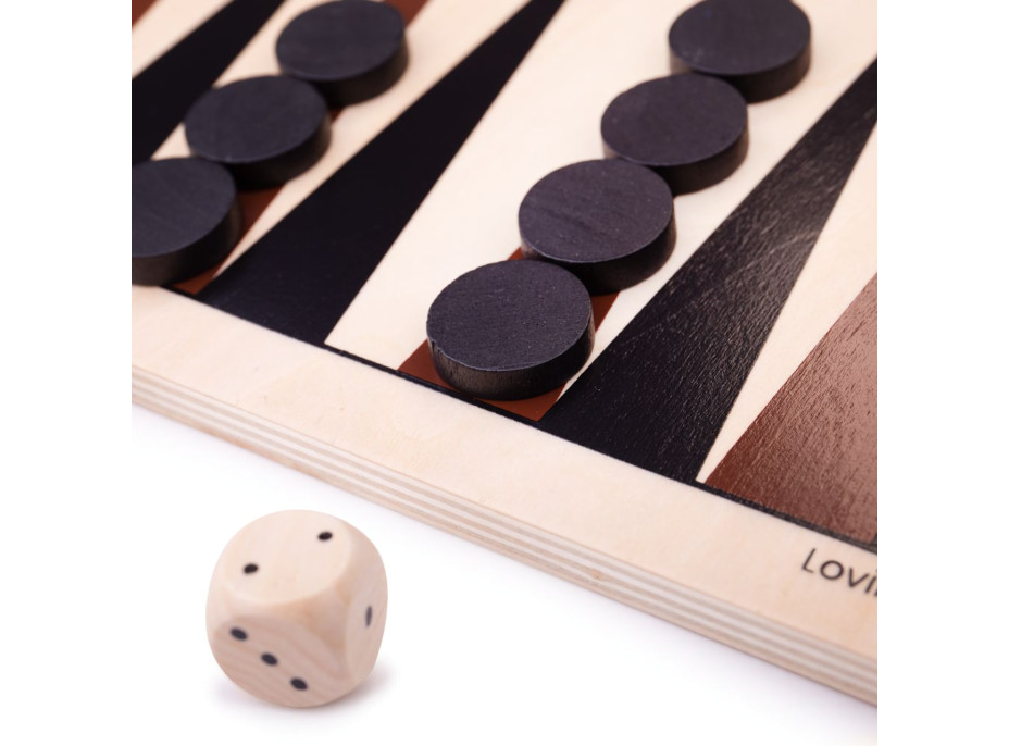 Bigjigs Toys Dřevěný backgammon