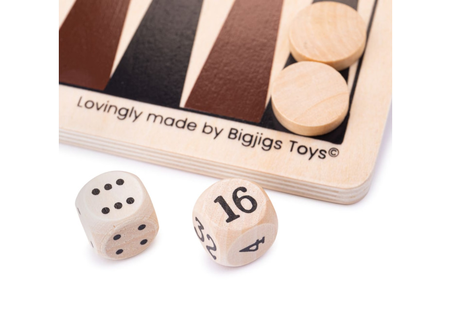 Bigjigs Toys Dřevěný backgammon