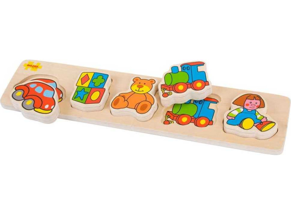 Bigjigs Baby Dřevěné vkládací puzzle hračky