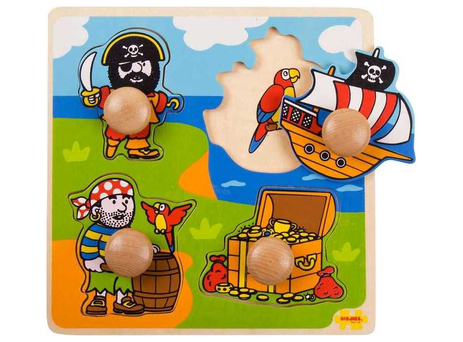 Bigjigs Toys Vkládací puzzle piráti