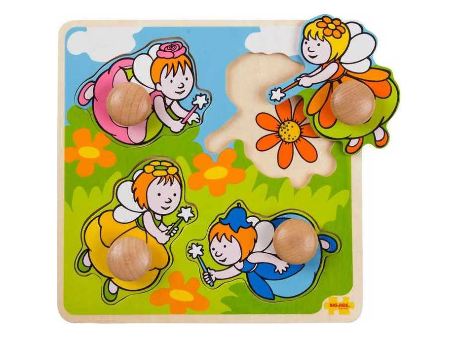 Bigjigs Toys Vkládací puzzle víly