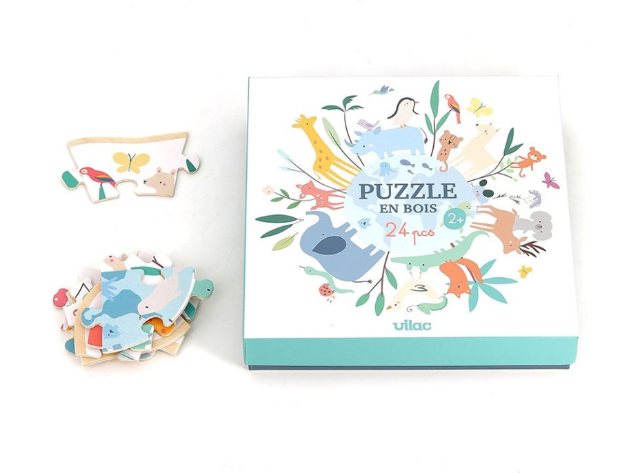 Vilac Kulaté 24dílné puzzle Svět od Sarah Betz