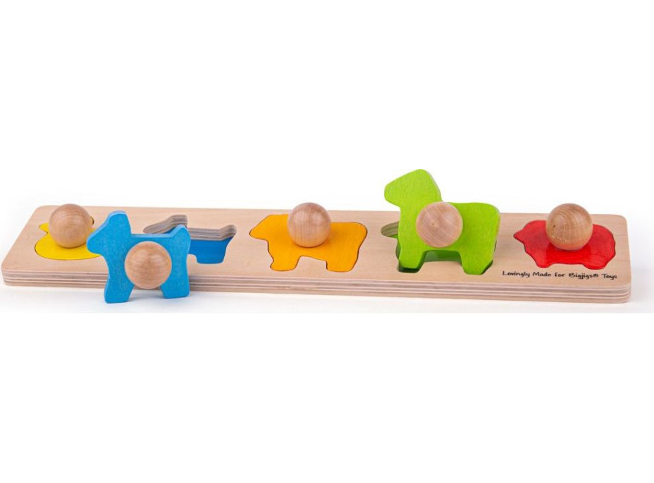 Bigjigs Baby Vkládací puzzle zvířata