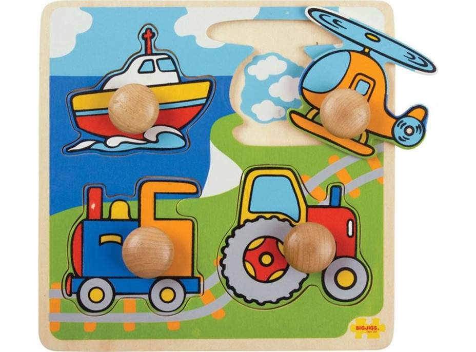 Bigjigs Toys Vkládací puzzle doprava