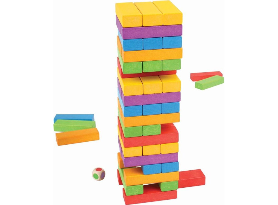 Bigjigs Toys Barevná Jenga