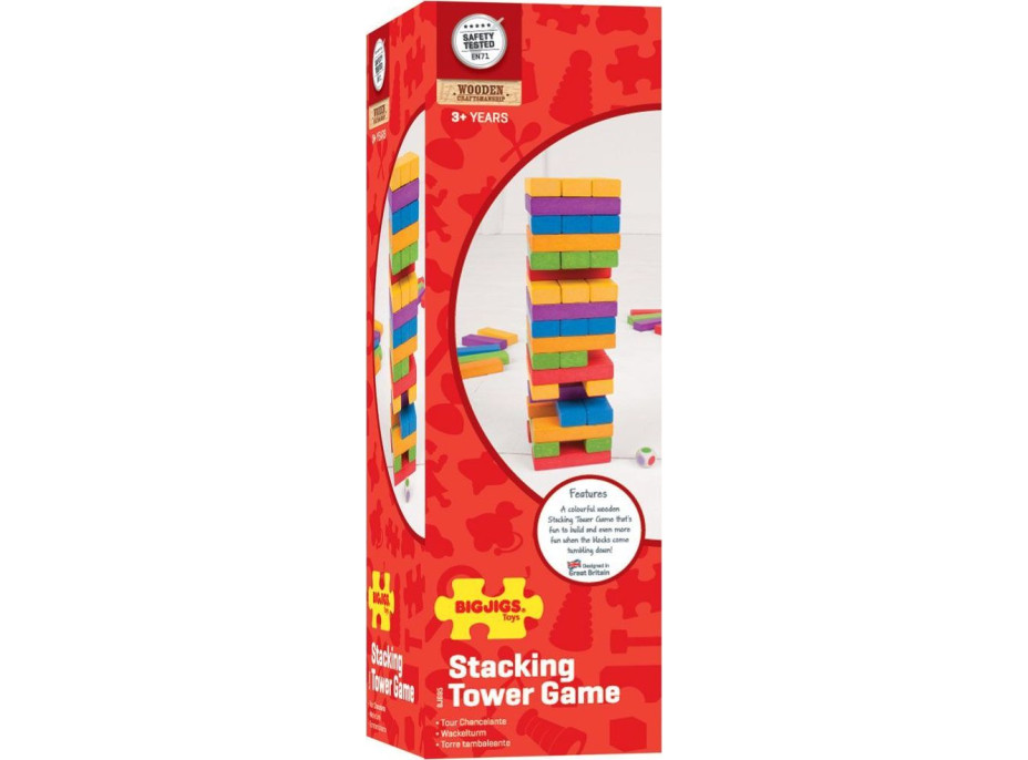 Bigjigs Toys Barevná Jenga