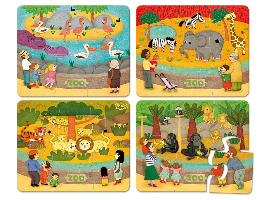 Vilac Dřevěné puzzle zoo