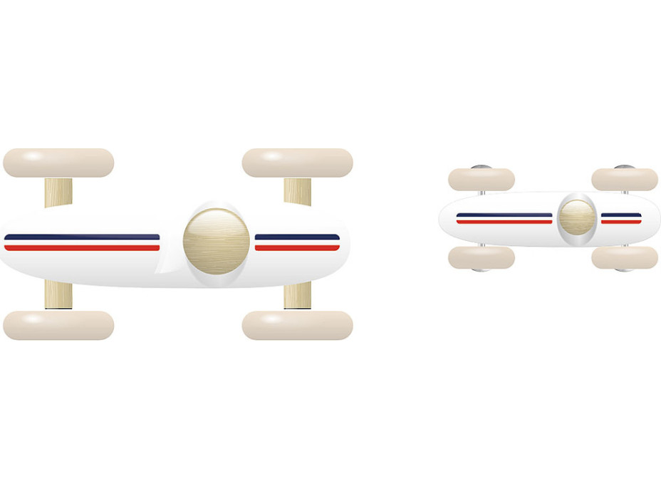 Vilac Dřevěné auto velké Grand prix vintage bílé