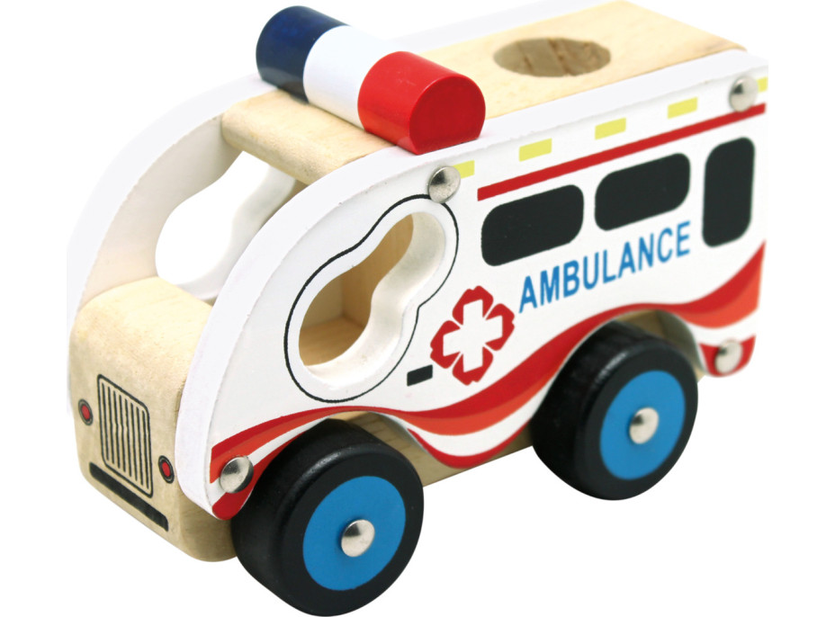 Bino Dřevěné auto ambulance