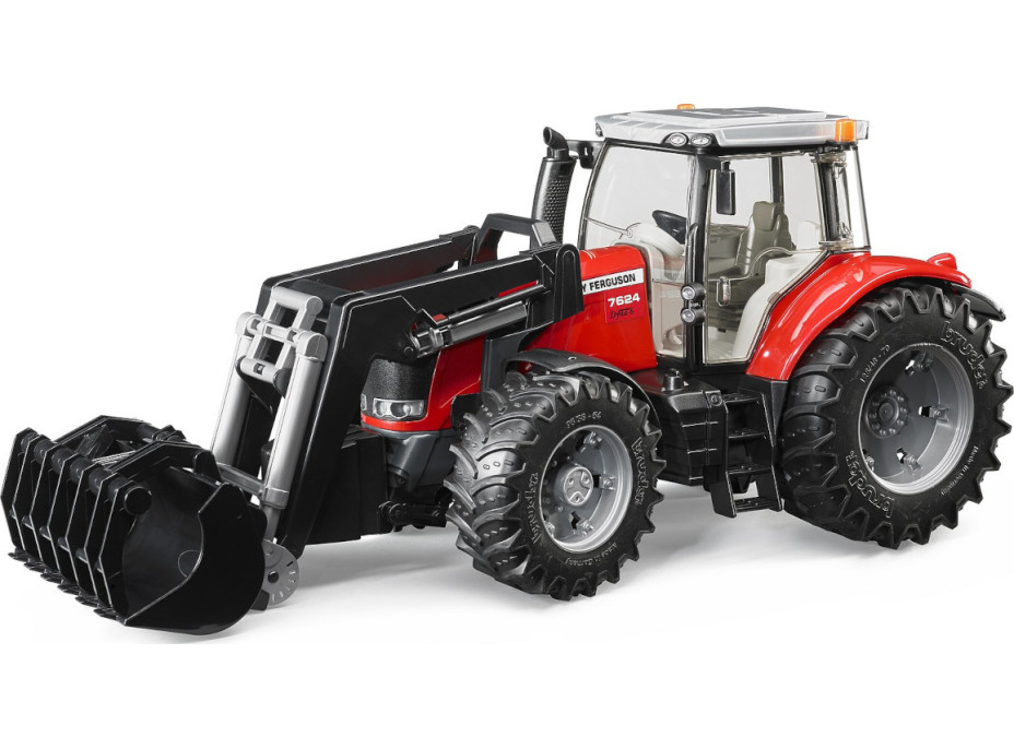 Bruder Traktor MASSEY FERGUSON 7624 s čelním nakladačem