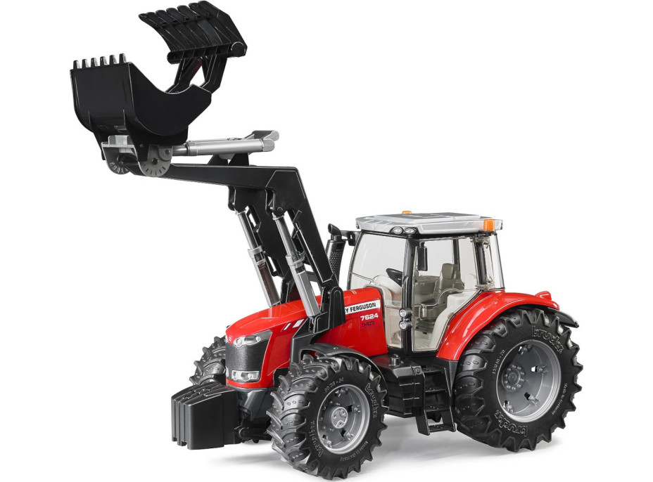 Bruder Traktor MASSEY FERGUSON 7624 s čelním nakladačem