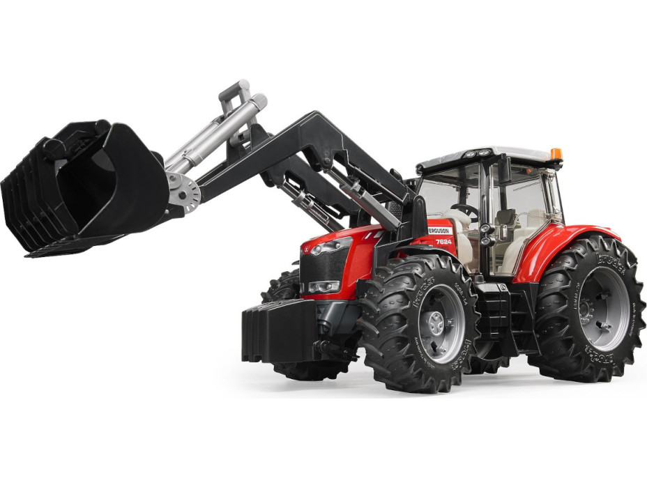 Bruder Traktor MASSEY FERGUSON 7624 s čelním nakladačem