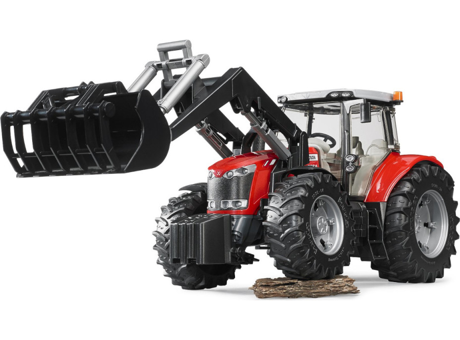 Bruder Traktor MASSEY FERGUSON 7624 s čelním nakladačem