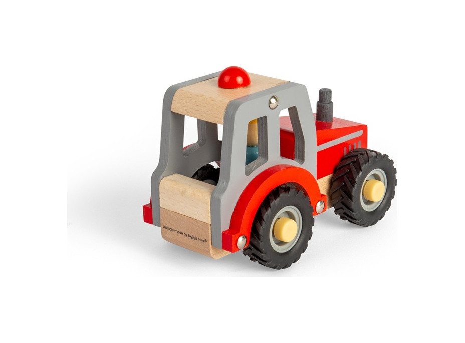 Bigjigs Toys Traktor červený