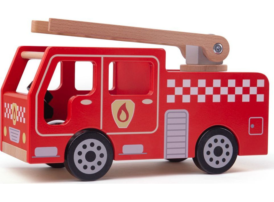 Bigjigs Toys Dřevěné hasičské auto