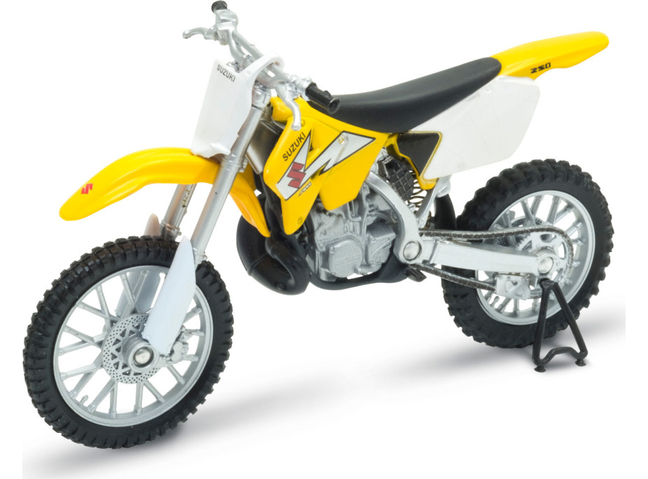 Welly Motocykl Suzuki RM250 1:18 žlutý