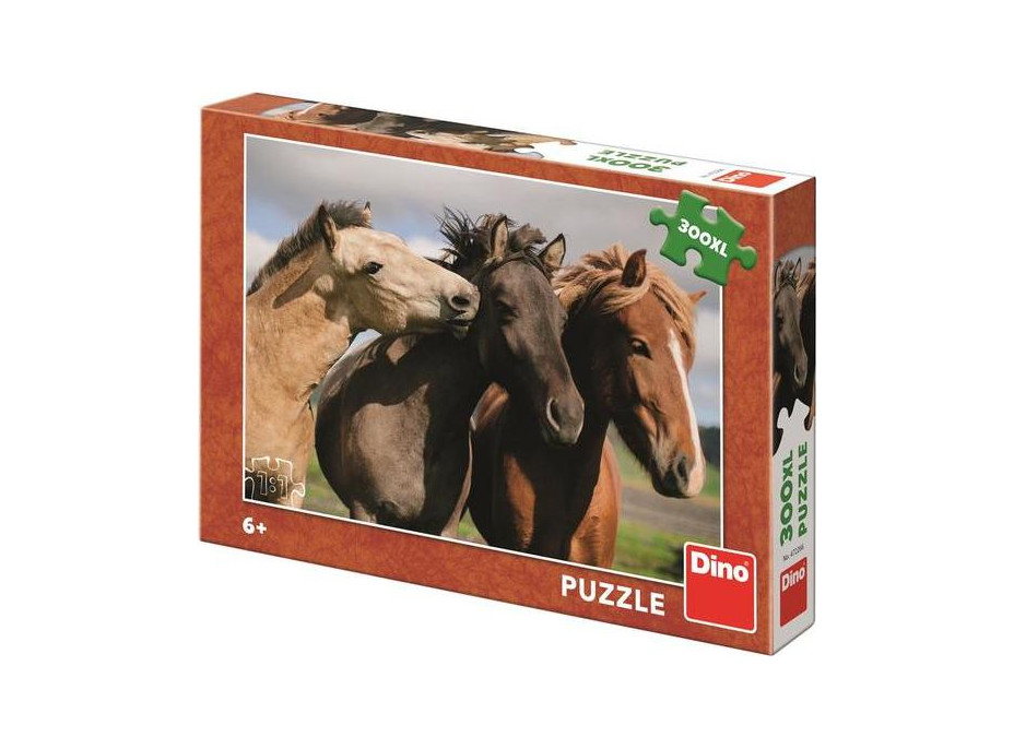 Dino Puzzle Barevní koně 300 XL dílků