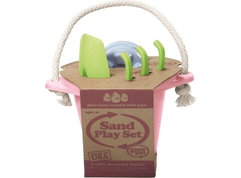 Green Toys Růžový set na písek