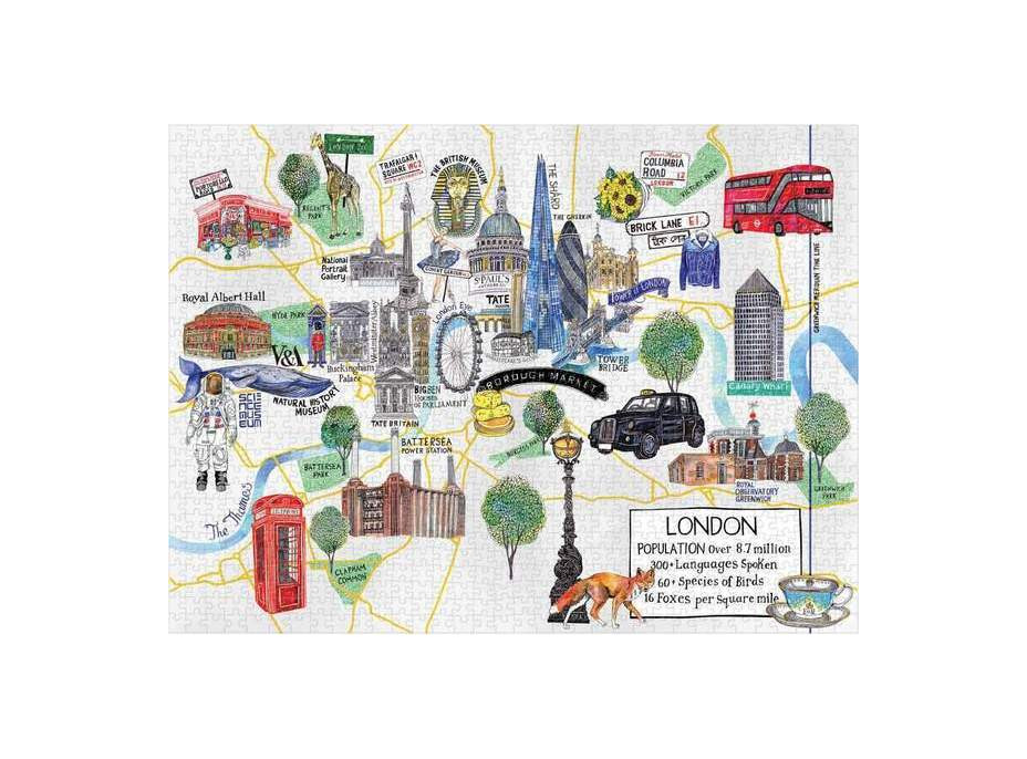 Galison Puzzle mapa Londýna 1000 dílků