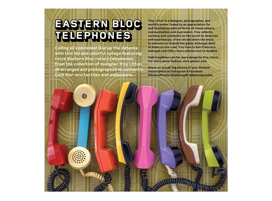 Galison Puzzle Troy Litten Eastern Bloc Telephones 500 dílků