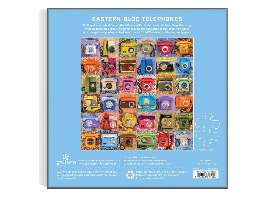 Galison Puzzle Troy Litten Eastern Bloc Telephones 500 dílků