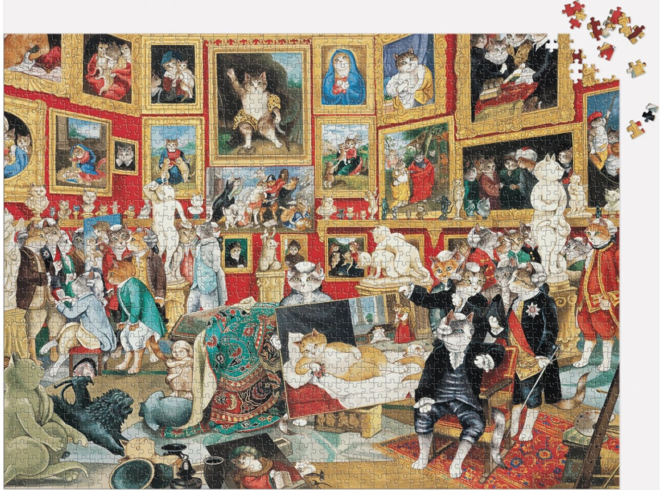 Galison Puzzle Tribuna Uffizi s kočkami 1500 dílků