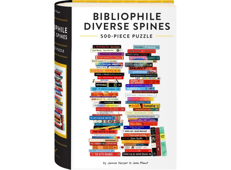 Chronicle Books Puzzle Bibliophile Diverse Spines 500 dílků