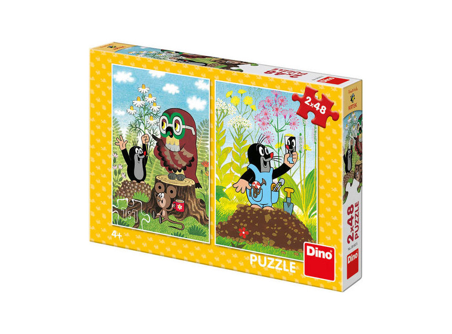 Dino Puzzle Krtek na mýtině 2x48 dílků