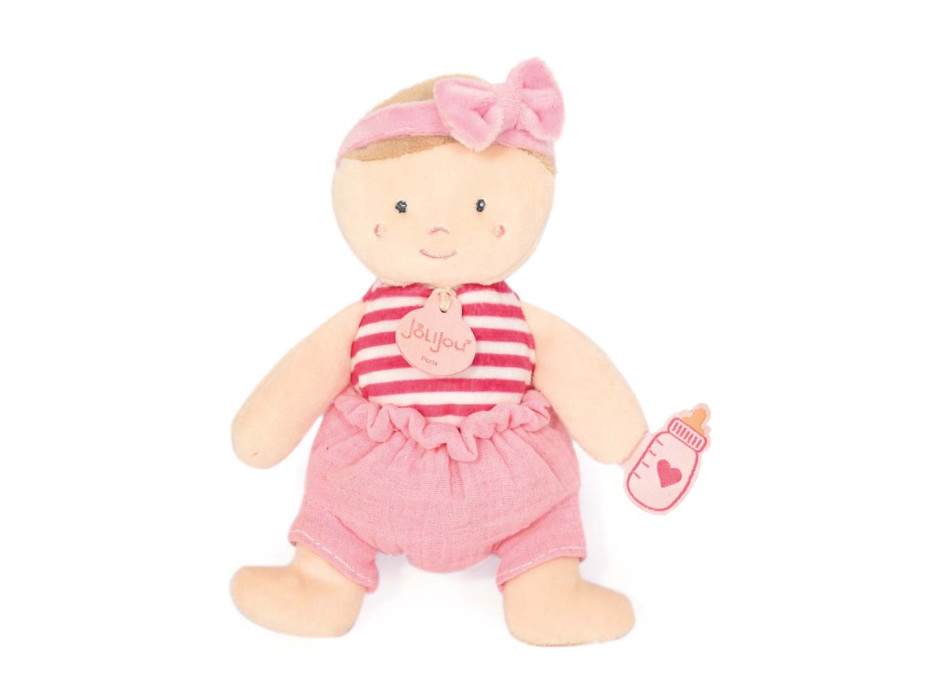 Doudou Jolijou Panenka 18 cm růžová