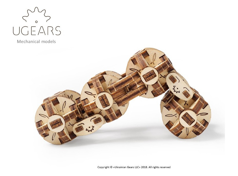 Ugears 3D dřevěné mechanické puzzle Kostka Flexi