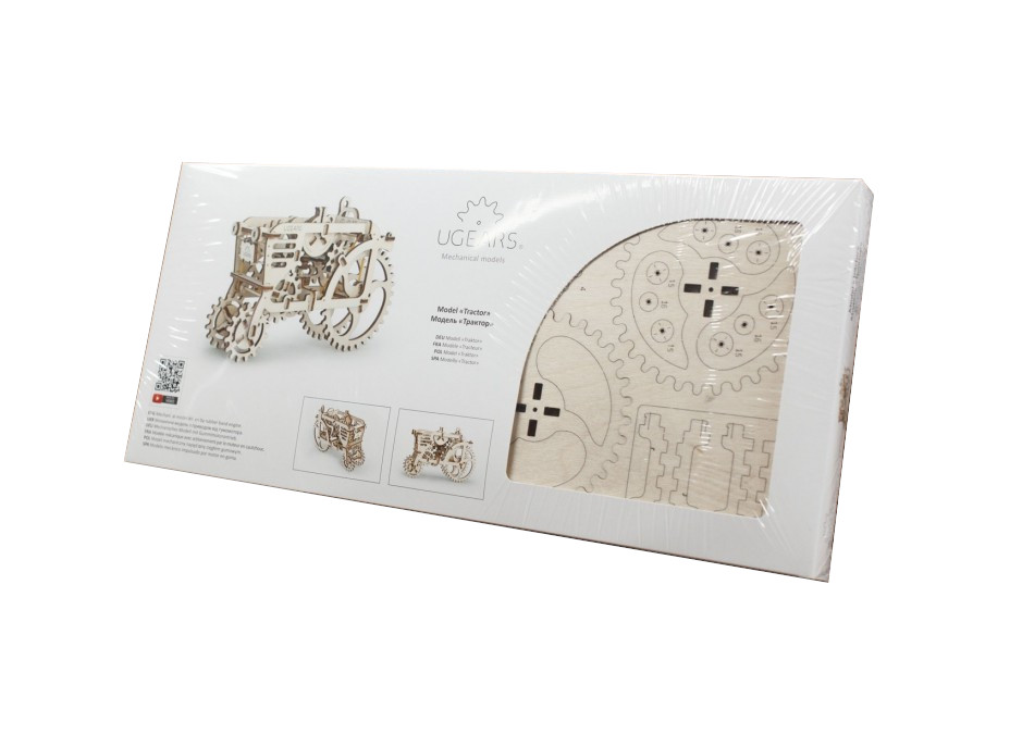 Ugears 3D dřevěné mechanické puzzle Traktor