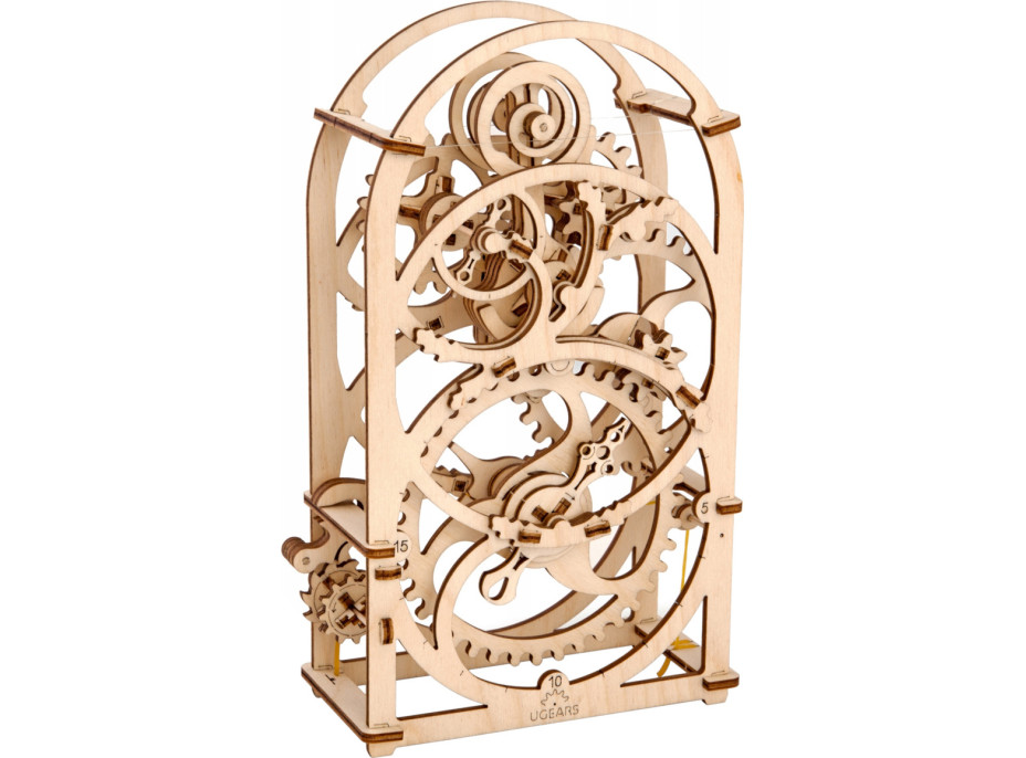 Ugears 3D dřevěné mechanické puzzle Hodinový strojek